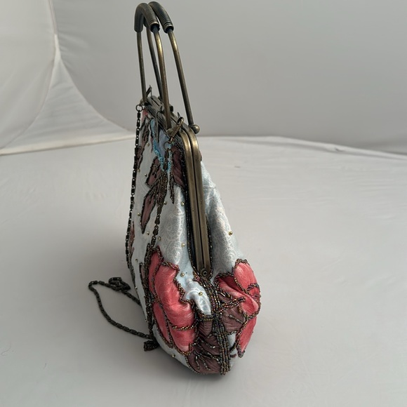 Unbranded vintage style light blue beaded evening bag - Picture 4 of 14